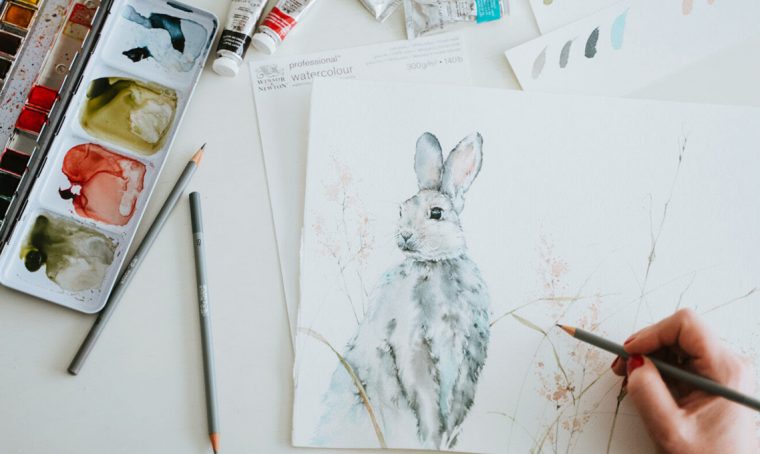 Un corso online per disegnare una lepre pasquale