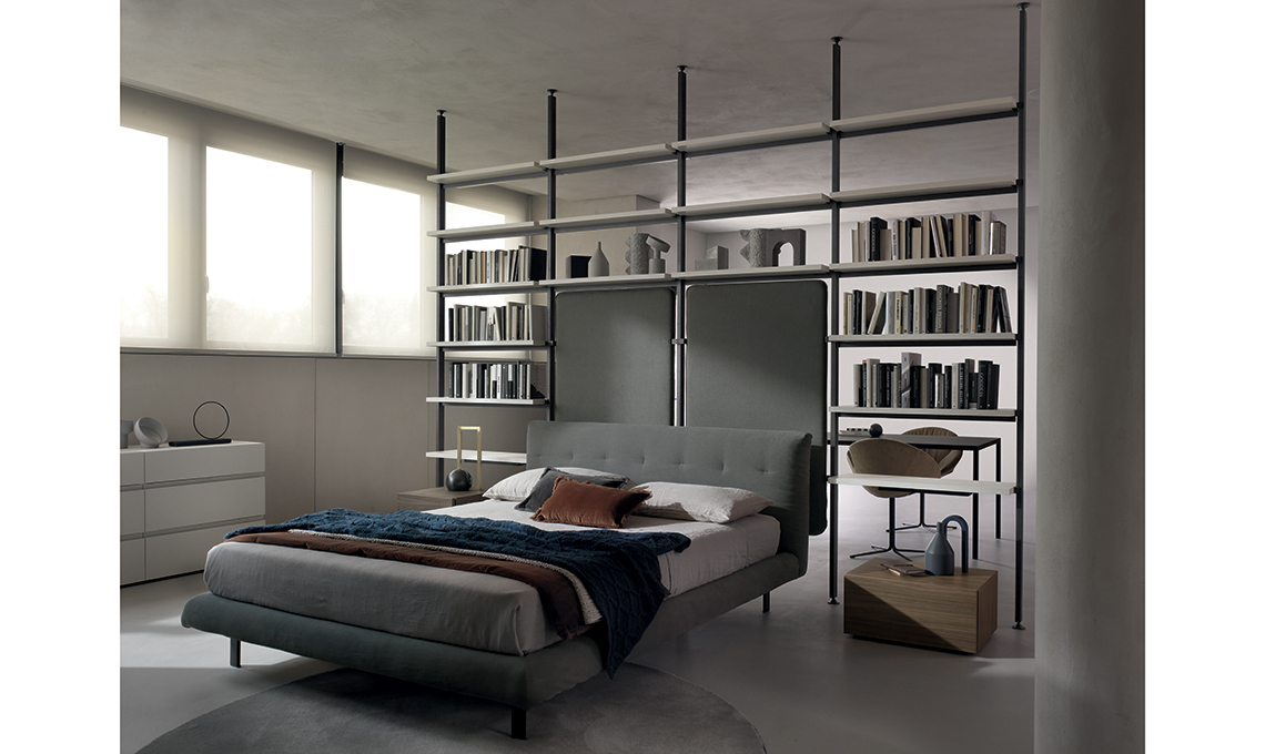 letto con libreria