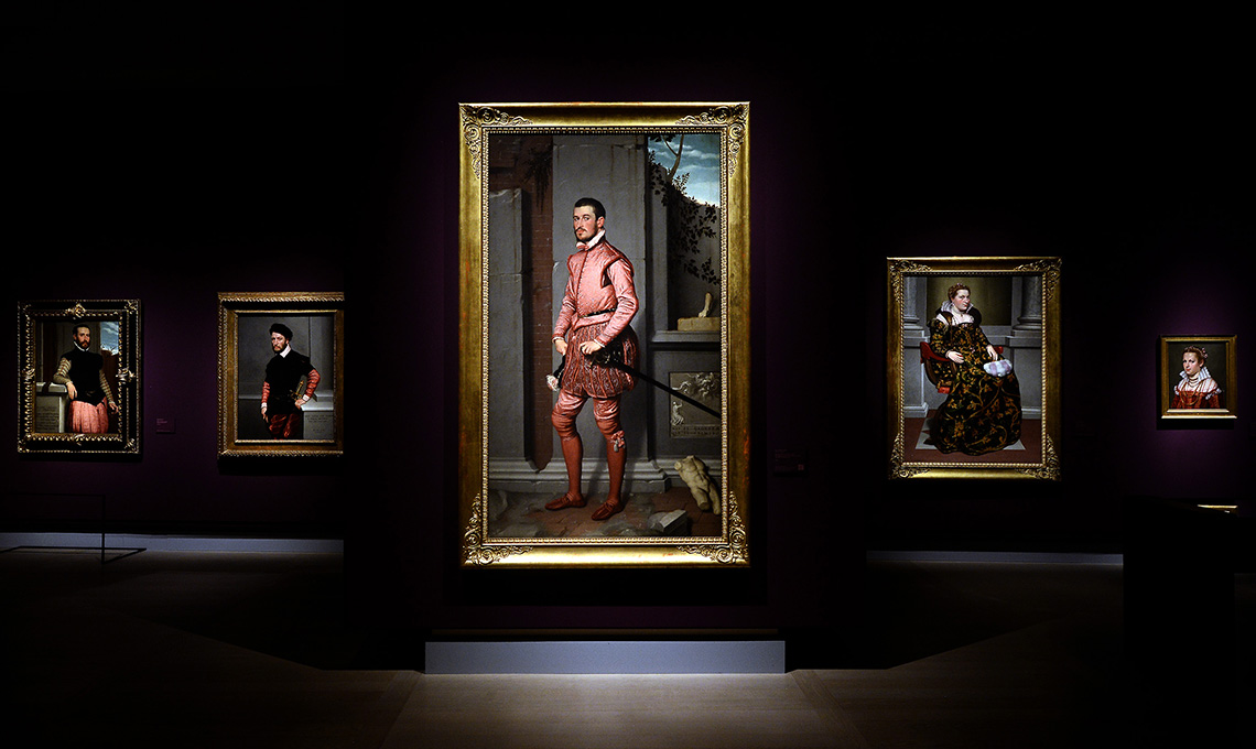 Allestimento mostra Gallerie d'Italia Milano Moroni