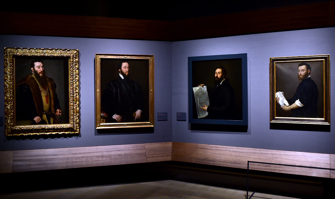 Allestimento mostra Gallerie d'Italia Milano Moroni