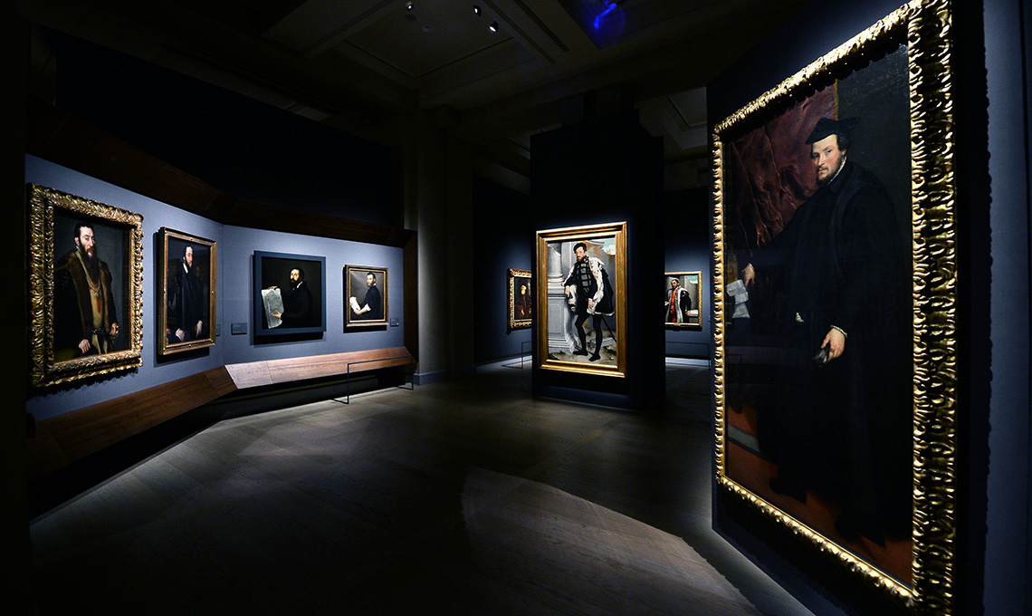 Allestimento mostra Gallerie d'Italia Milano Moroni