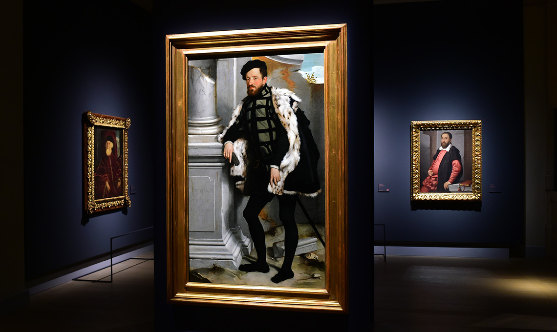 Allestimento mostra Gallerie d'Italia Milano Moroni