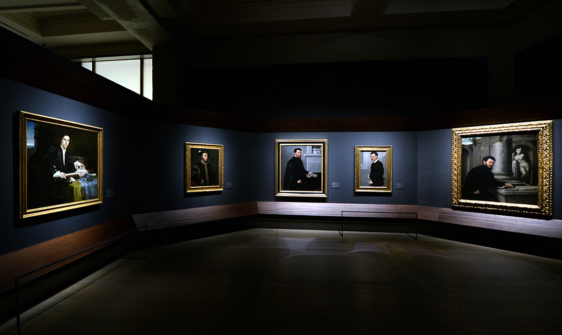 Allestimento mostra Gallerie d'Italia Milano Moroni