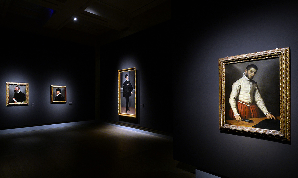 Allestimento mostra Gallerie d'Italia Milano Moroni