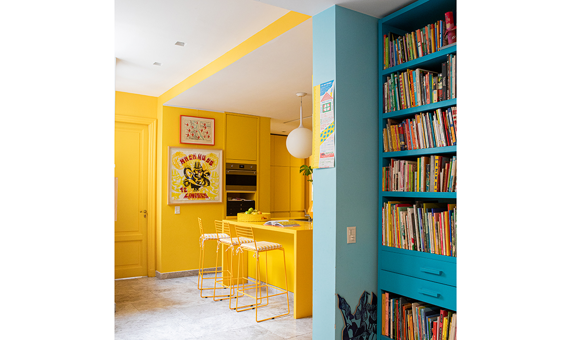 Arredare con colori accesi-Cucina gialla