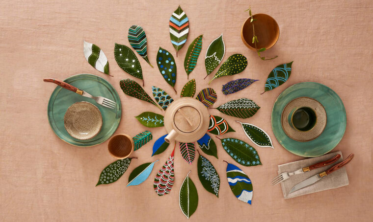 Impronte naturali: decorare con rami e foglie