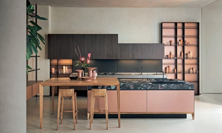 Eleganza senza tempo e materiali hi-tech in cucina