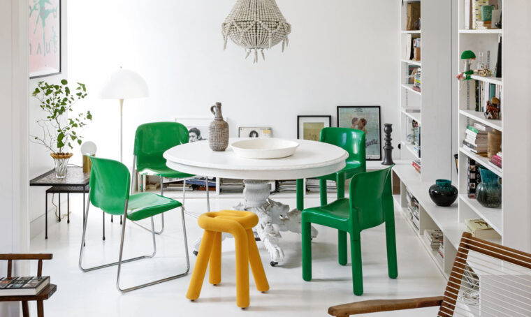 Crea uno stile eclettico con i toni del verde e del giallo