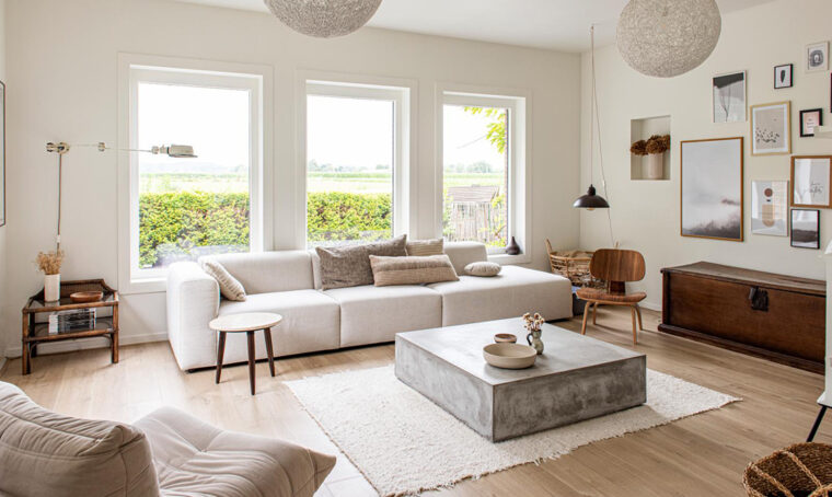 Bellezza imperfetta nella casa belga in stile contemporaneo