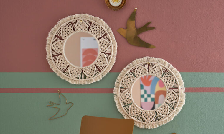 Macramè e crochet: come realizzare gli specchi décor